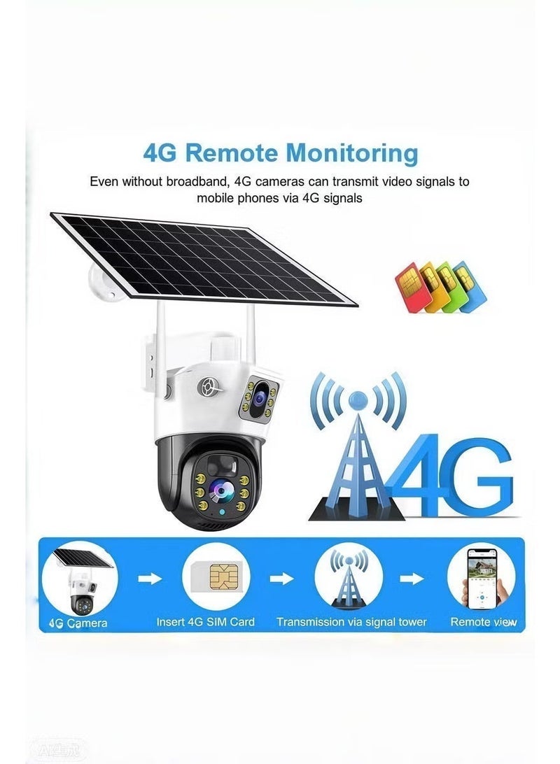 CRONY VCS09 4G Solar Surveillance Camera. 8MP 1080P Outdoor surveillance. 8000mAh High-Capacity Battery + Solar-Powered Camera. Panoramic PTZ Camera. IP66 Waterproof,Night vision function,Human Tracking, Two-Way Audio, TF Card/Cloud Storage, Wireless Security Camera. - Image 4